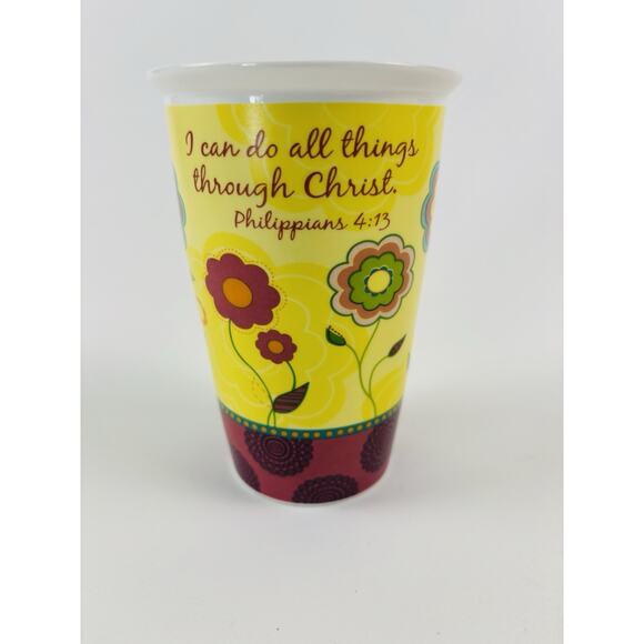 I Can Do All Things Through Christ /Bible Verse Ceramic Tumbler/Cup-Cypress Home - Picture 1 of 13